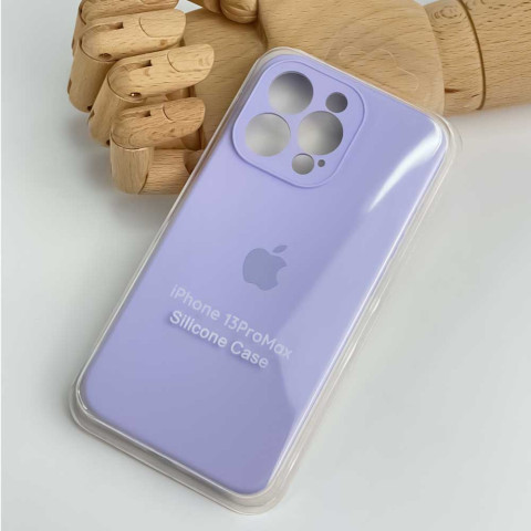 Чехол Silicone Case Full Camera на iPhone 13 Pro Max Lilac cream